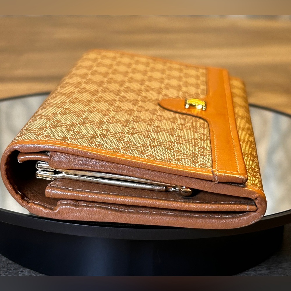106. Celine Brown and Tan Macadam Wallet-COA - Picture 6 of 12